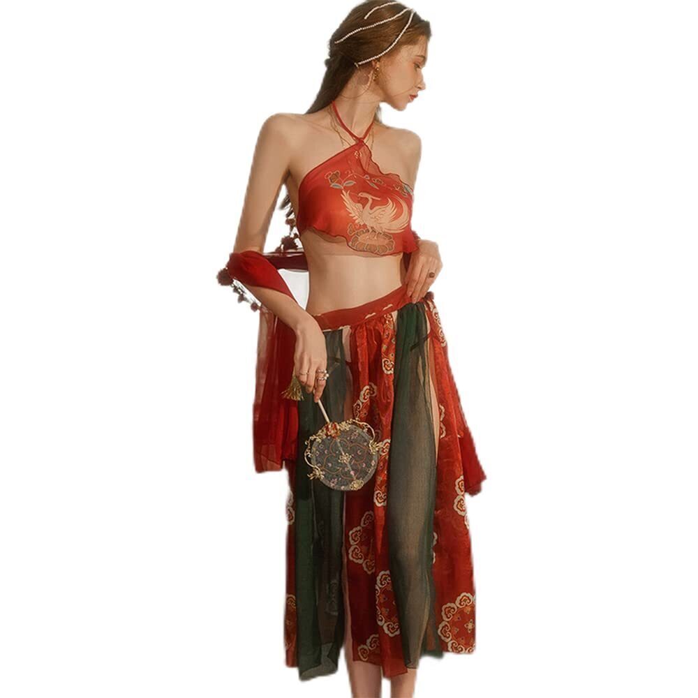 1556 Sexy Chinese Style Perspective Lingerie Cosplay Embroidered Hanfu